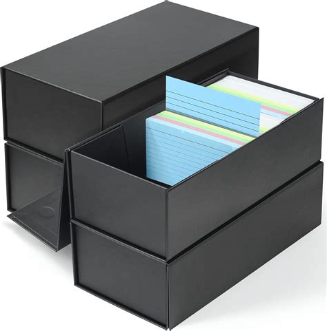 metal 3x5 index card box|3x5 index card holder box.